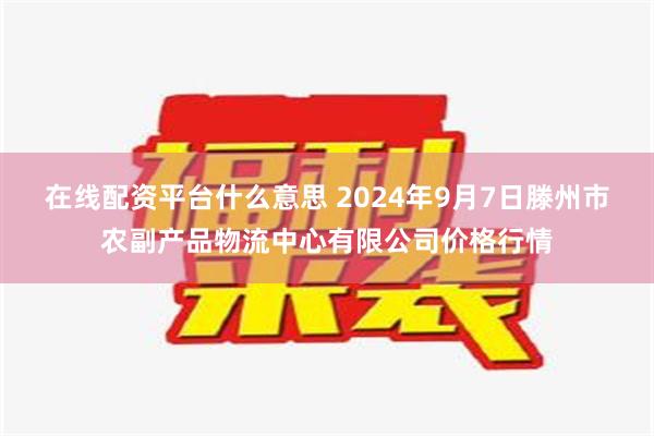 在线配资平台什么意思 2024年9月7日滕州市农副产品物流中心有限公司价格行情