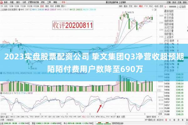 2023实盘股票配资公司 挚文集团Q3净营收超预期 陌陌付费用户数降至690万