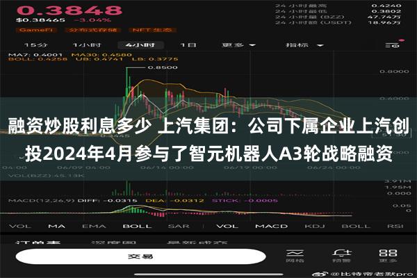 融资炒股利息多少 上汽集团：公司下属企业上汽创投2024年4月参与了智元机器人A3轮战略融资